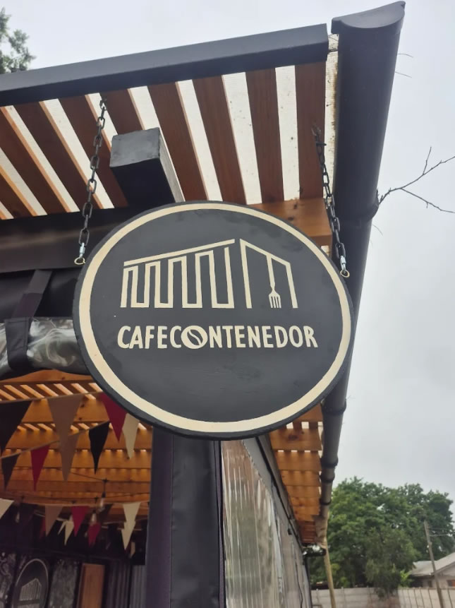 Letrero Café Contenedor